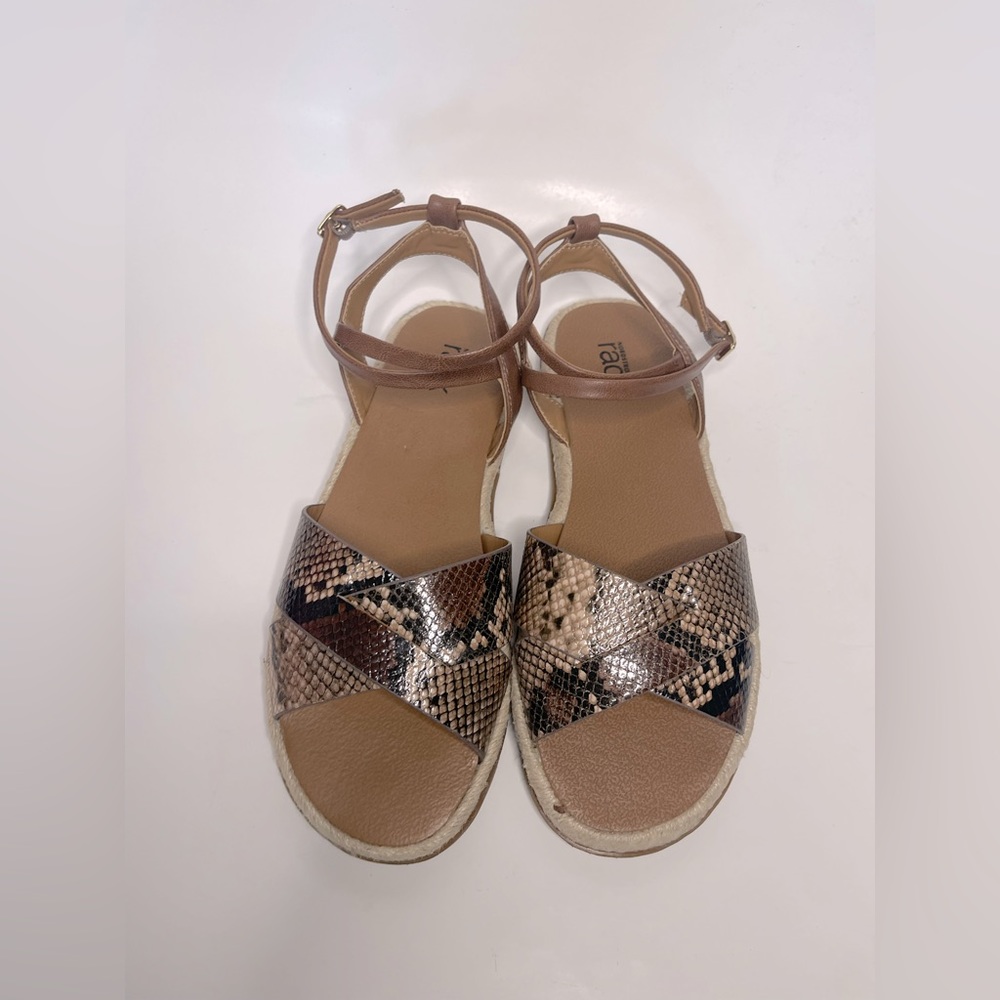 Nordstrom Snake Skin Flat Sandals- NEW!